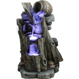  Yosemite Home Decor Urn and 3-Tier Fountain with LED Accent Lighting:artistically designed to add glamour to your garden or patio,Handcrafted out of polyresin.