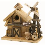 Barnyard Bird House Wood Decorative Barn Yard Bird House:Adds country charm to any garden or patio.Dimensions: 9 inch x 5 inch x 9 inch high.