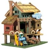 Beach Resort Birdhouse,Very Detailed,Hand-Crafted of Wood, 10.5-inch:Highly detailed exterior with nice beach themed accents.