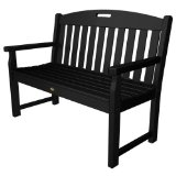  Charcoal Black Trex Outdoor Furniture Yacht Club Plastic Outdoor Furniture Bench.
