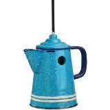
Coffee Pot Birdhouse:Ventilation and drainage holes provide a healthy habitat while deep nesting chambers and no predator perches keep birds safe and secure.