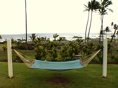 Hammock hung by two pools by ocean,Discount hammocks,hammocks.