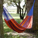XXL Mayan Autumn Stripe Thick String Hammock:Super comfortable, lightweight, easy to store.