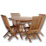 TEAK Outdoor Dining Chairs/Table Sets and Patio Furniture Octagon Table Set.