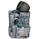 Illuminated Urn and Water Wheel Fountain:A great way to spruce up your outdoor area..