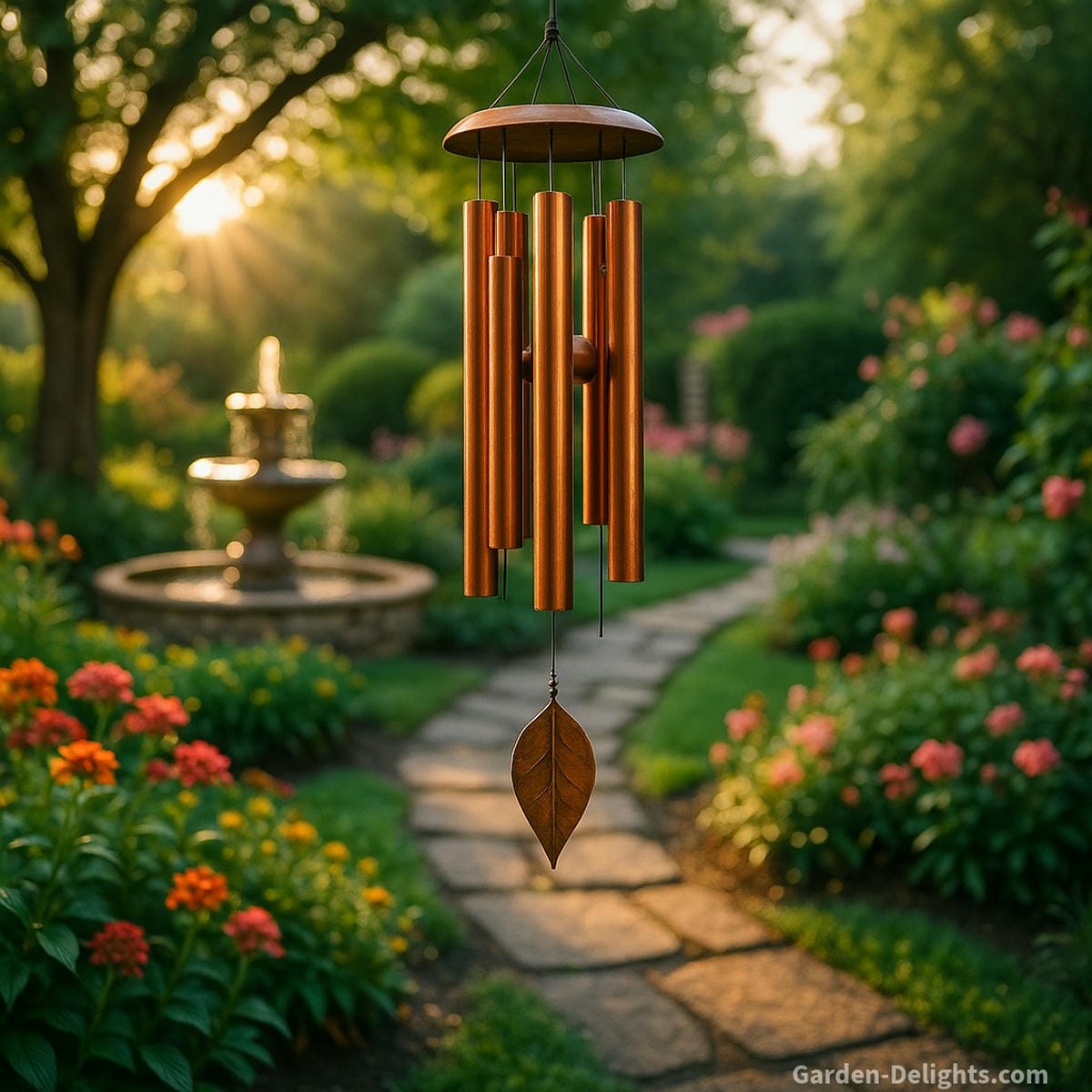copper wind chimes selection for tone and size