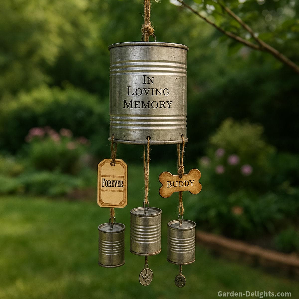 tin can memorial wind chime