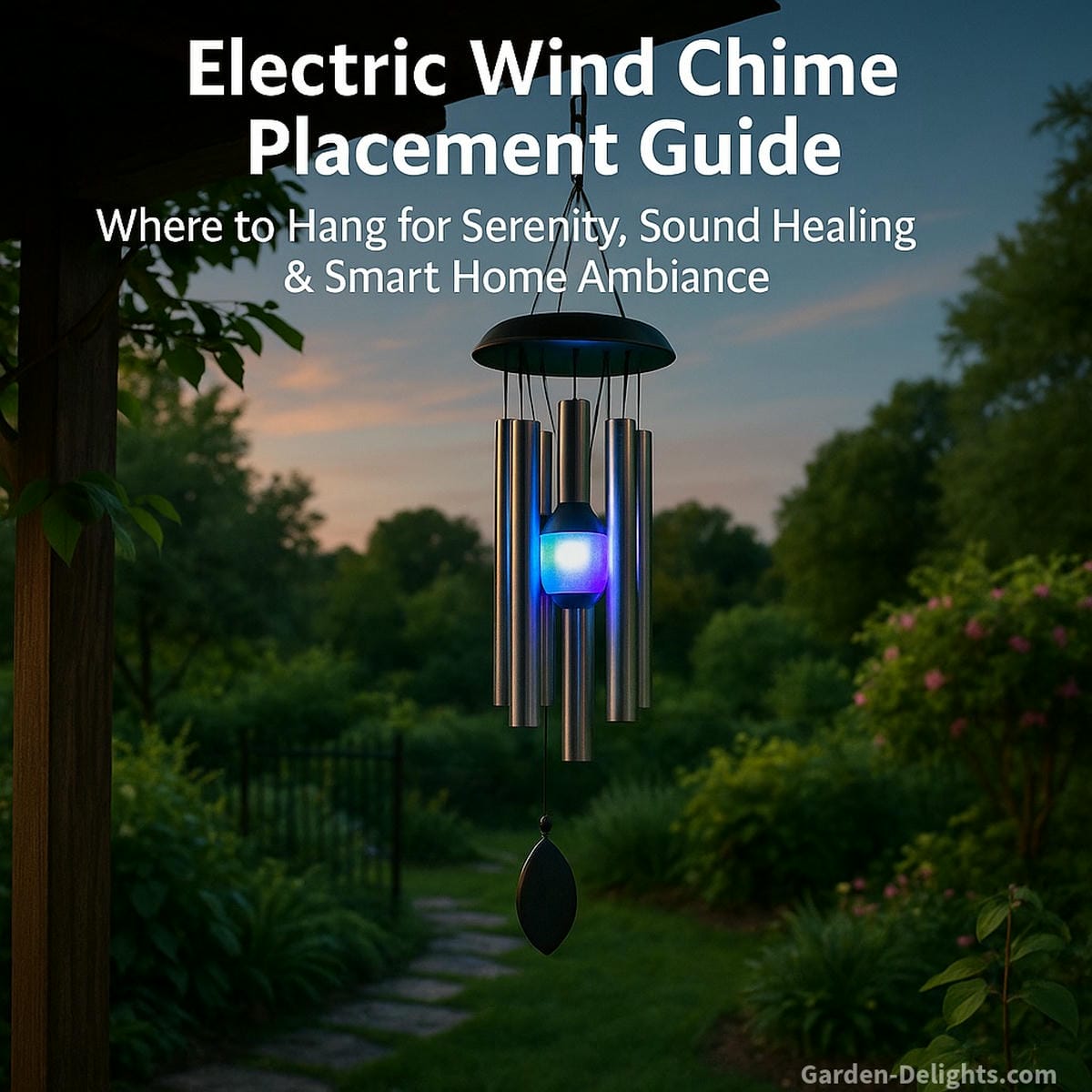 electric wind chimes placement in backyard