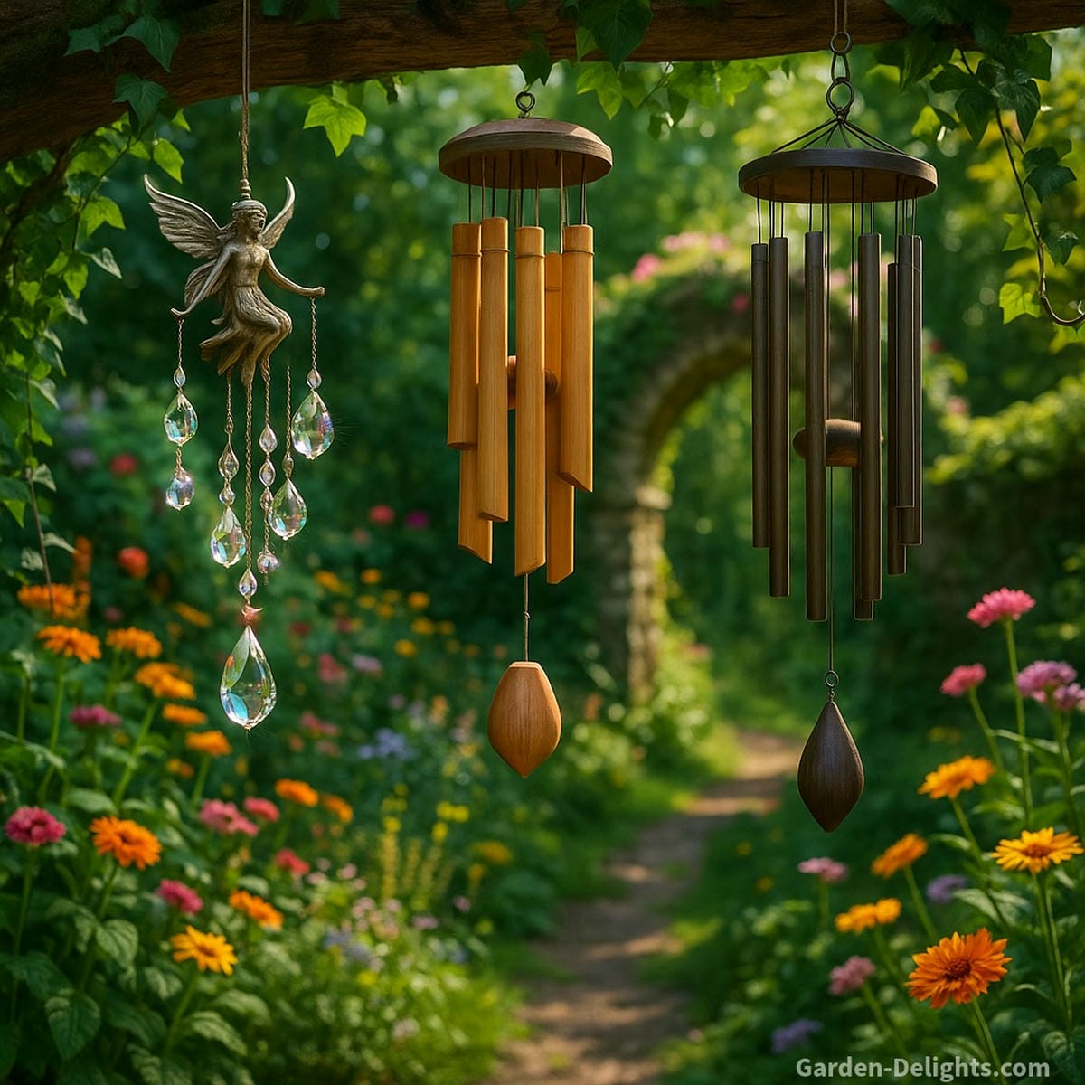 fairy wind chime materials creating different tones