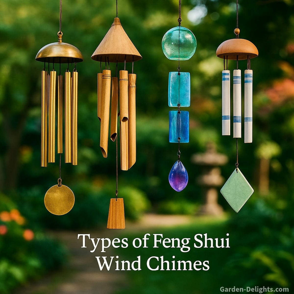 feng shui wind chime materials and rod counts