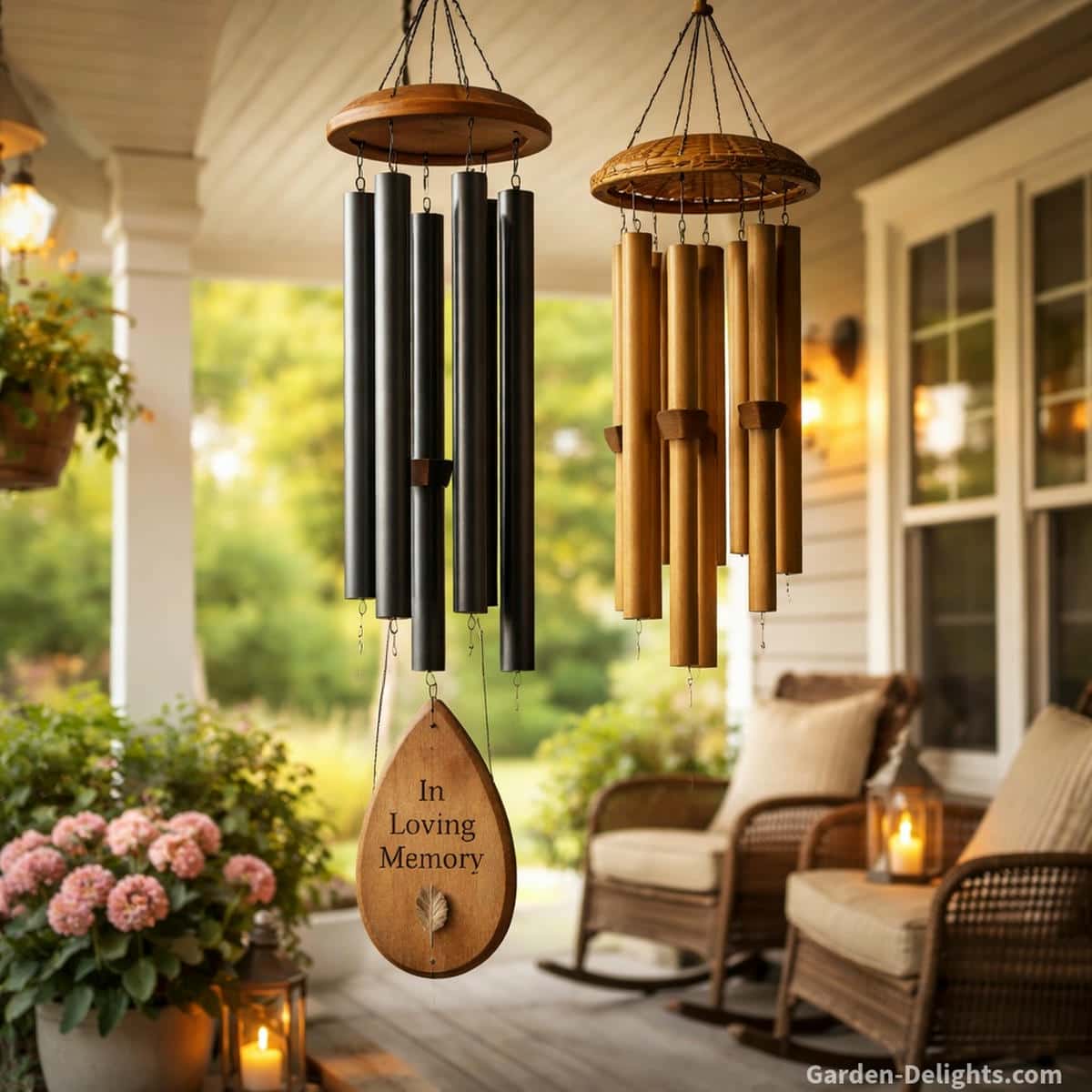 Best porch wind chimes for housewarming gifts and memorial tributes with engraved and bamboo chimes creating calm tone soft resonance and warm entryway ambience