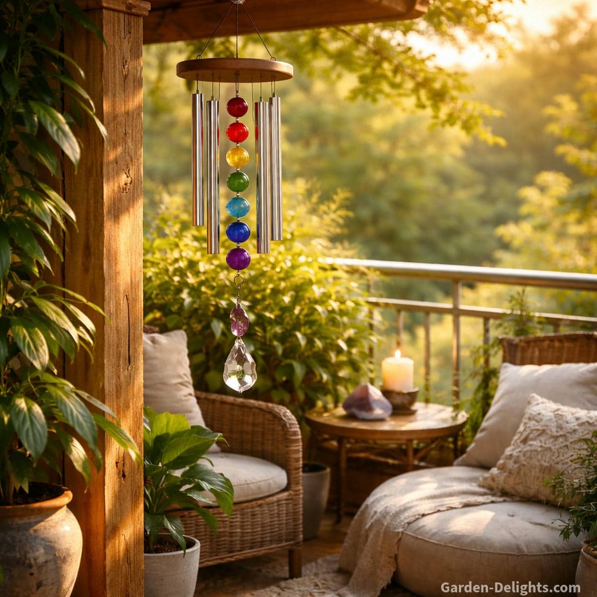 chakra wind chimes placement