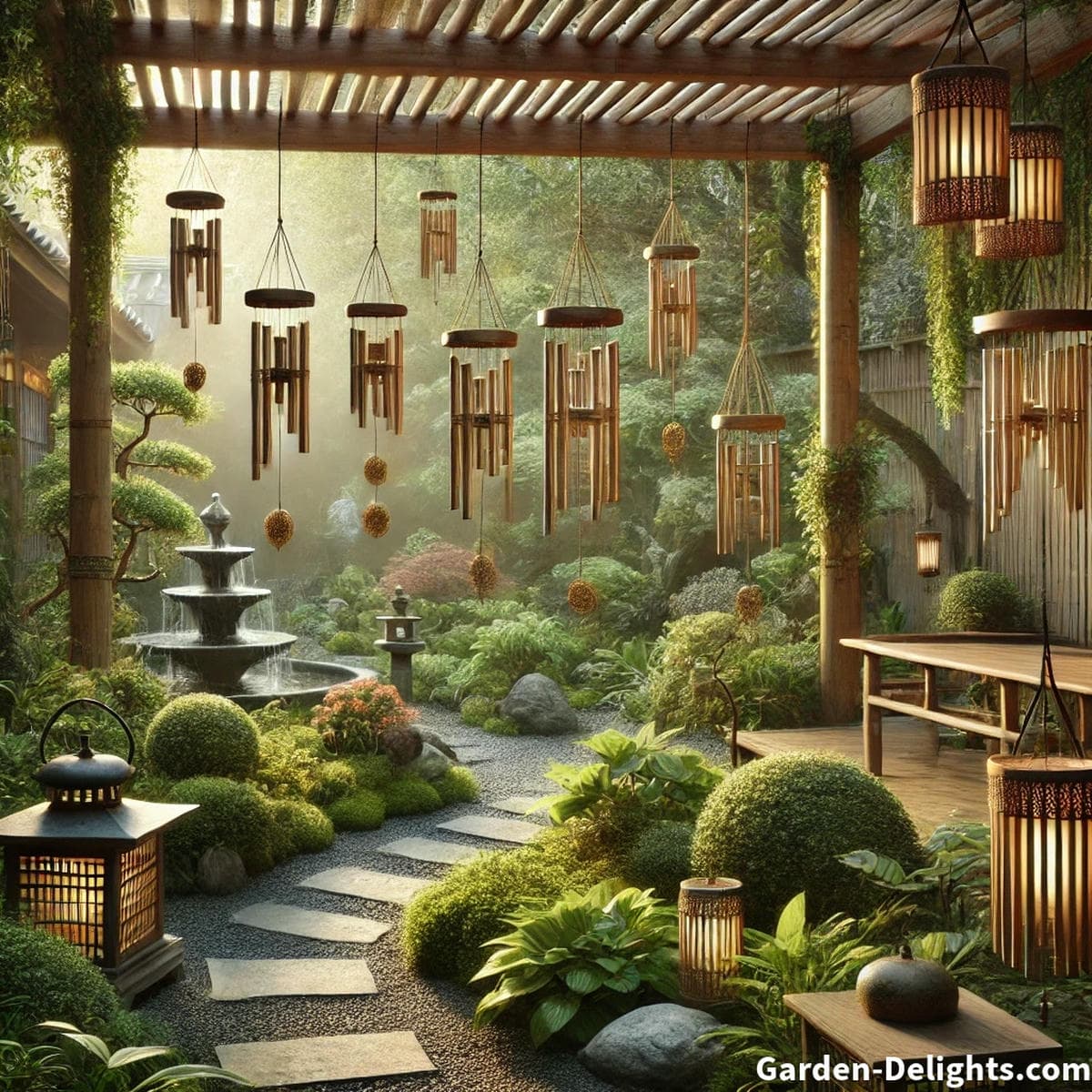 bamboo japanese wind chimes