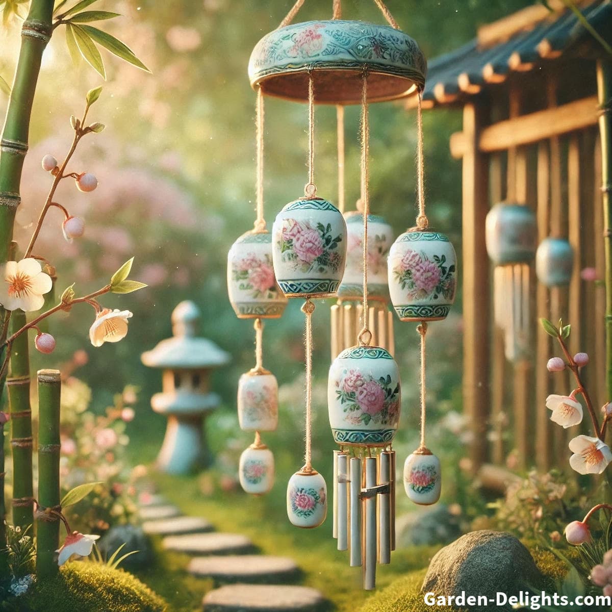 porcelain japanese wind chimes