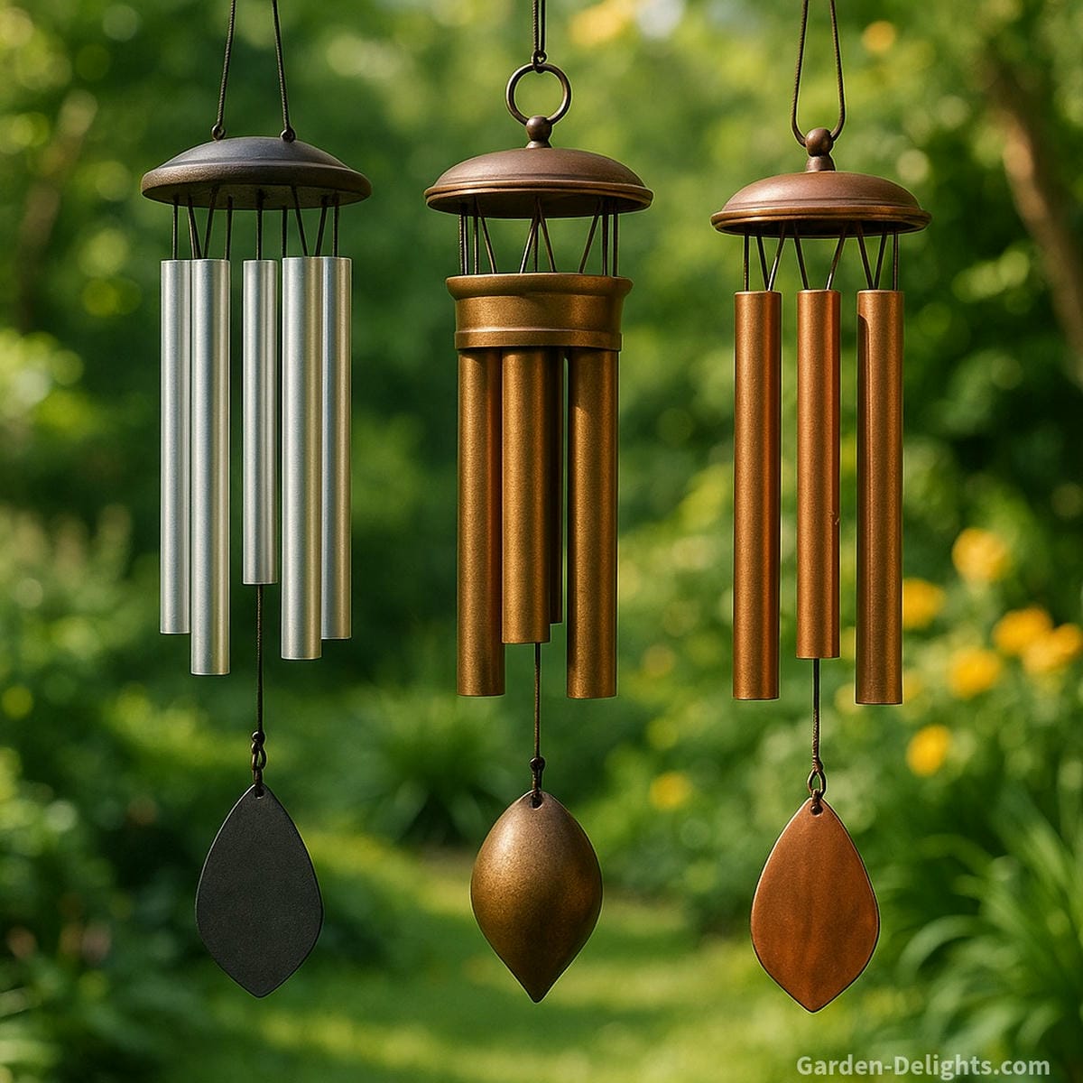 bronze aluminum copper wind chimes