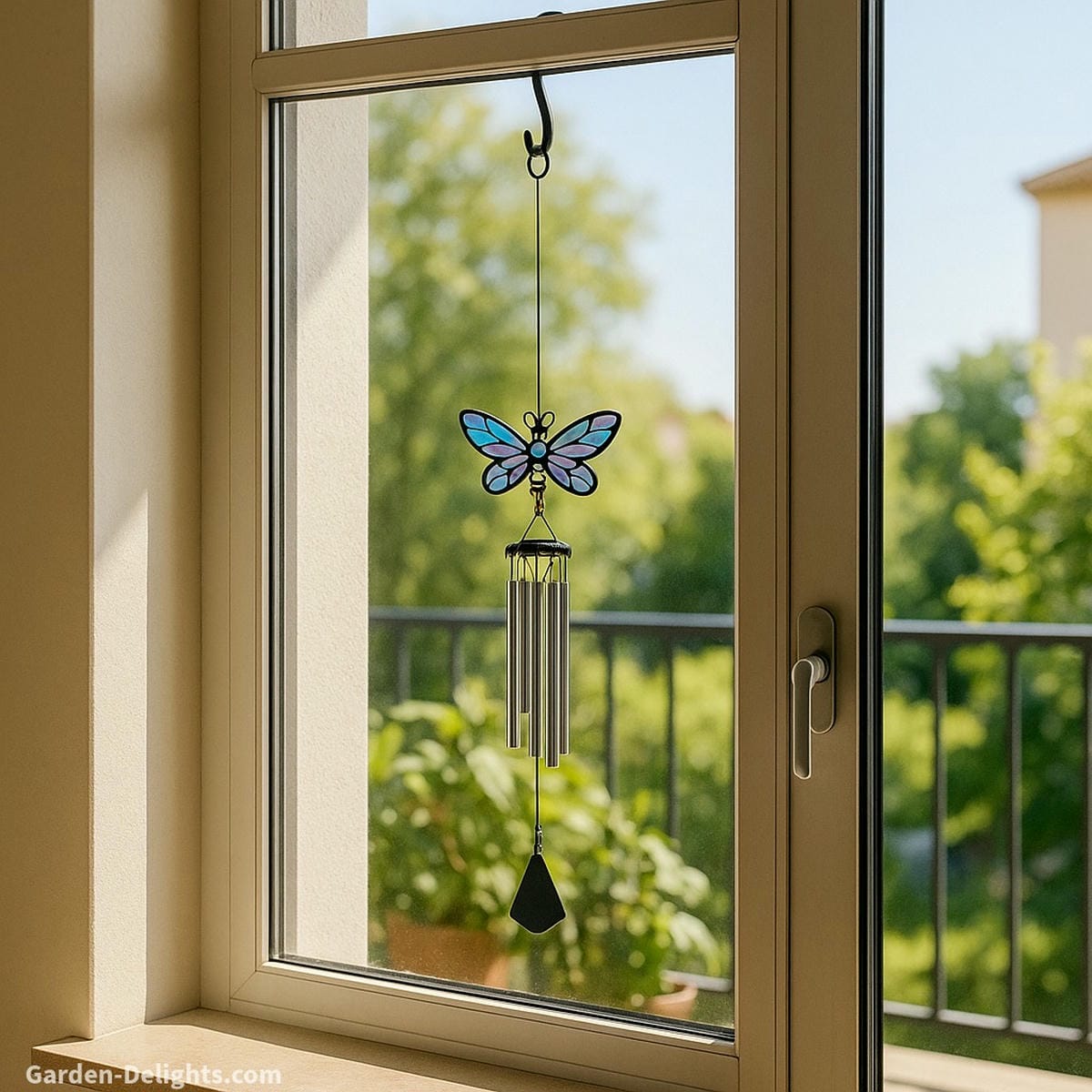 small wind chimes window placement
