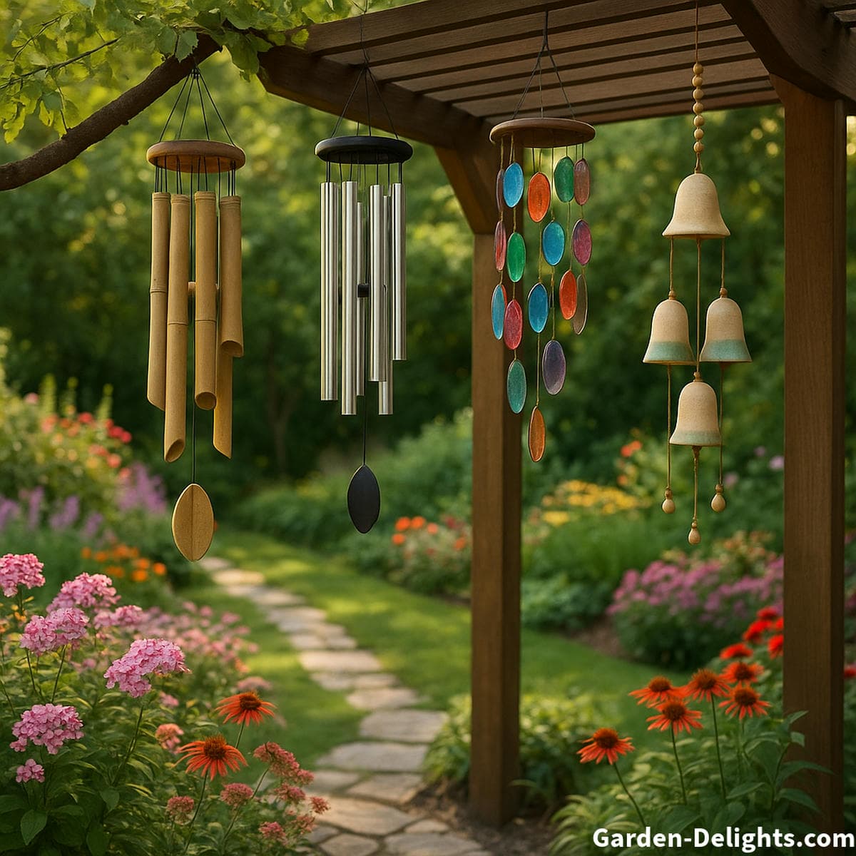 wind chime material comparison glass bamboo metal ceramic
